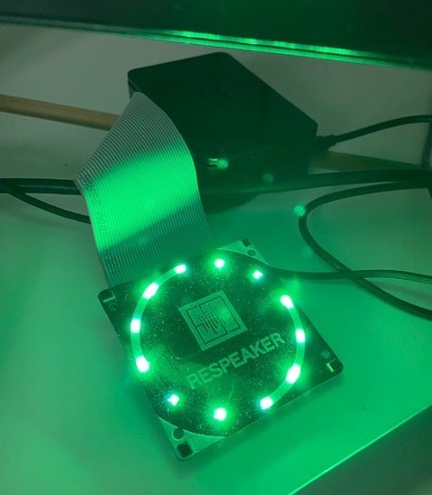 ReSpeaker 4 LEDS in grün